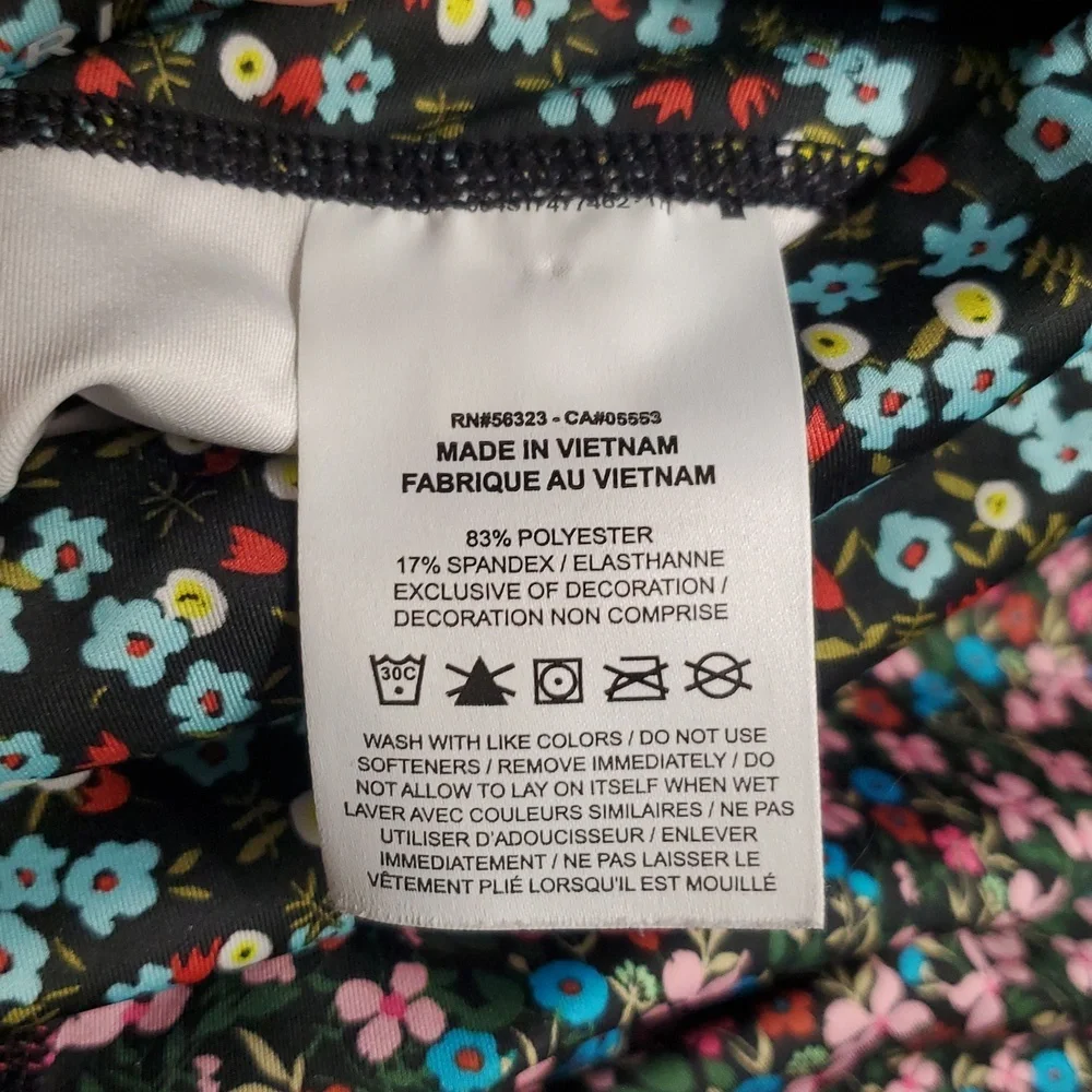 Nike One‎ Floral Patterned Activewear Mid Rise 7/8 Leggings Size 2XL